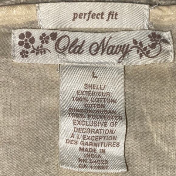 Old Navy Women Size Large Perfect Fit Top Cardigan Blouse Beaded Tie BOHO - Picture 8 of 10